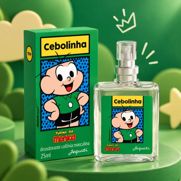 Deo Colônia Infantil Cebolinha 25ml Turma da Mônica Perfume Menino Fougére Refrescante Dia a Dia