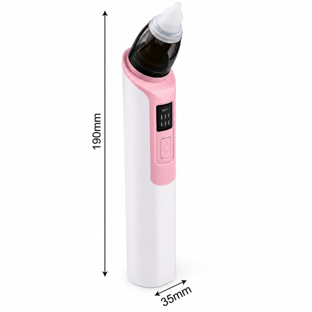 Aspirador Nasal Bebê Recarregável Silicone Macio Limpeza Nasal Infantil Portátil USB